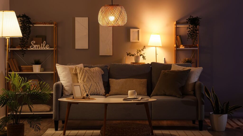illuminazione d'atmosfera per il salotto di casa